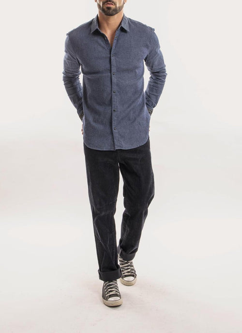 Karl Lagerfeld - Chemise Denim Wash - Bleu Denim - Homme