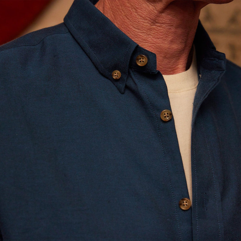 Chemise en flanelle bleu pétrole