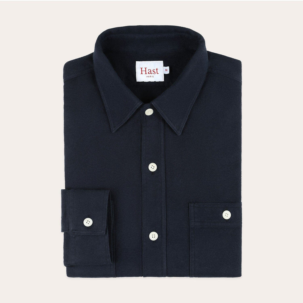 Camisa En Franela Gruesa Marino