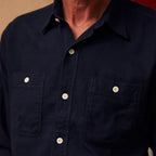 Camisa En Franela Gruesa Marino