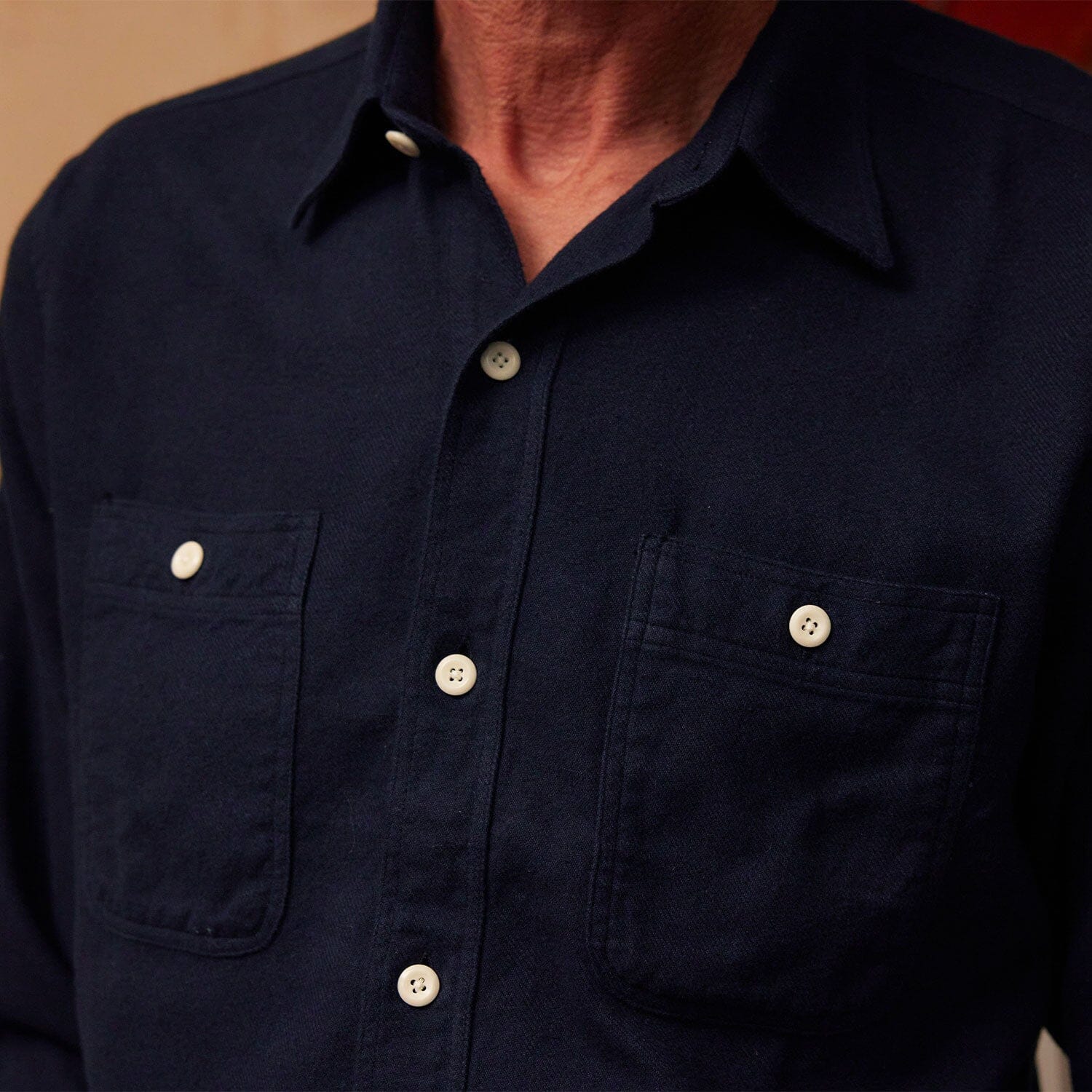 Camisa En Franela Gruesa Marino