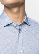 Hackett - Chemise En Popeline Geo Print - 5Iqlt Avio Wht - Homme