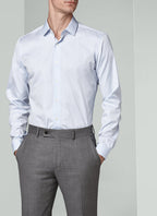 Fursac - Chemise Formal Popeline Unie Petit Col - Ciel