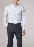 Fursac - Chemise Formal Popeline Unie Petit Col - Ciel