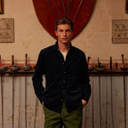 Chemise En Velours Marine Foncé