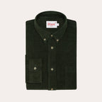 Camisa En Terciopelo Verde Abeto