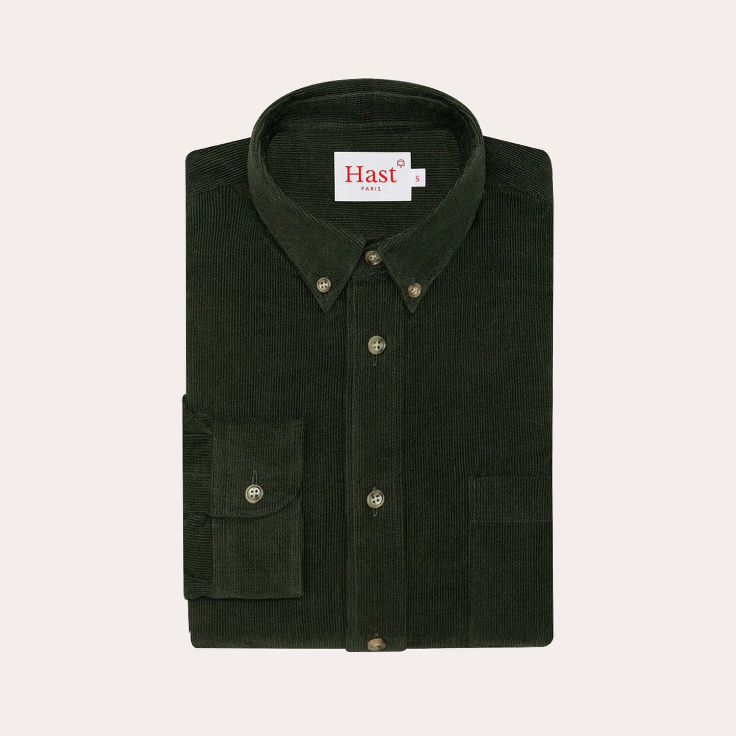 Camisa En Terciopelo Verde Abeto