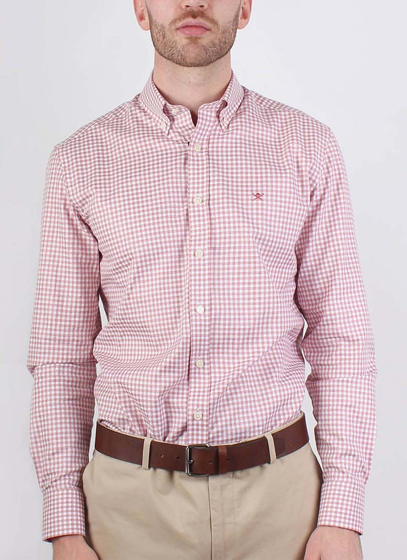 Hackett - Chemise Flannel Checked - 3Aepink White - Homme