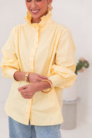 LÉONIE Yellow - Victorian Collar Shirt