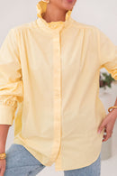 LÉONIE Yellow - Victorian Collar Shirt