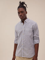 Ava Shirt - White and Sky Blue Striped - Men