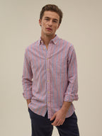 Camisa Ava - Rayas Rojas Y Azules - Hombre