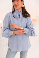 DOTTI Bleue - Chemise Col Victorien