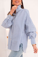 DOTTI Bleue - Chemise Col Victorien
