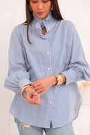 DOTTI Bleue - Chemise Col Victorien