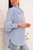 DOTTI Bleue - Chemise Col Victorien