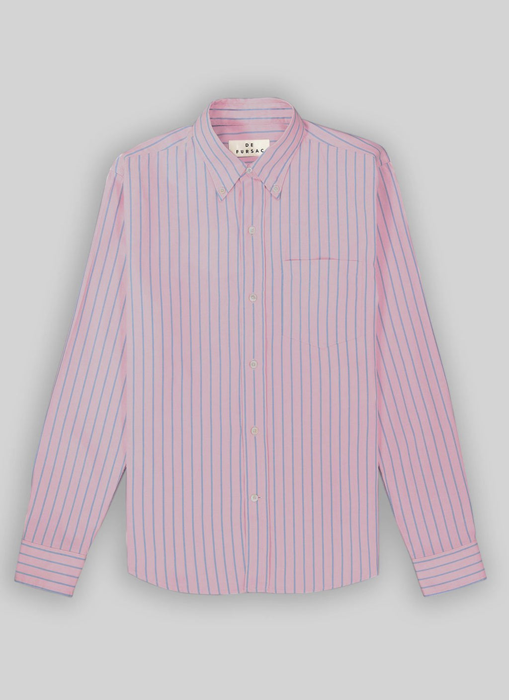 Fursac - Chemise À Rayures En Coton - Rose - Homme
