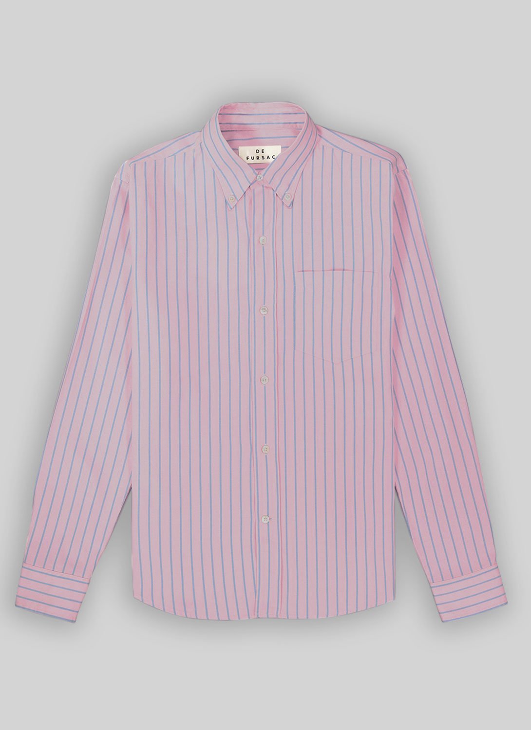Fursac - Chemise À Rayures En Coton - Rose - Homme