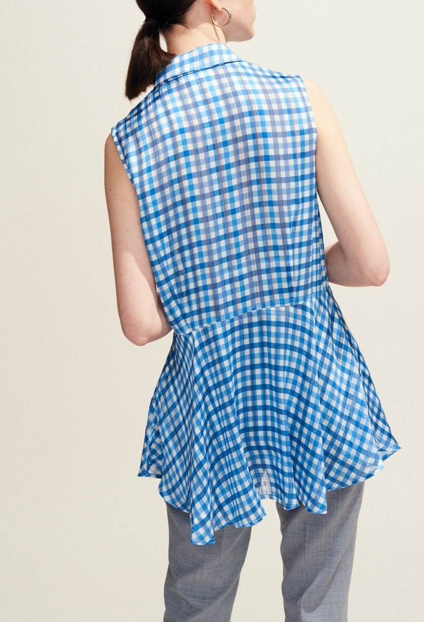 Claudie Pierlot - Chemise Sans Manche - Camomille - Bleuet