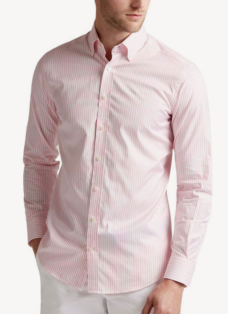 Hackett - Chemise Skinny Bgl Stripes - 3Aepink White - Homme