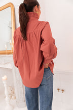 LÉONIE Terracotta - Camicia con colletto vittoriano