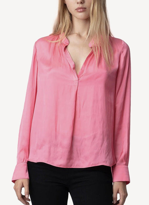 Zadig & Voltaire - Chemise Tink Satin - Vieux Rose - Femme