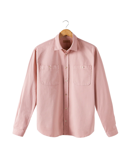 chemise en twill rose - packshot