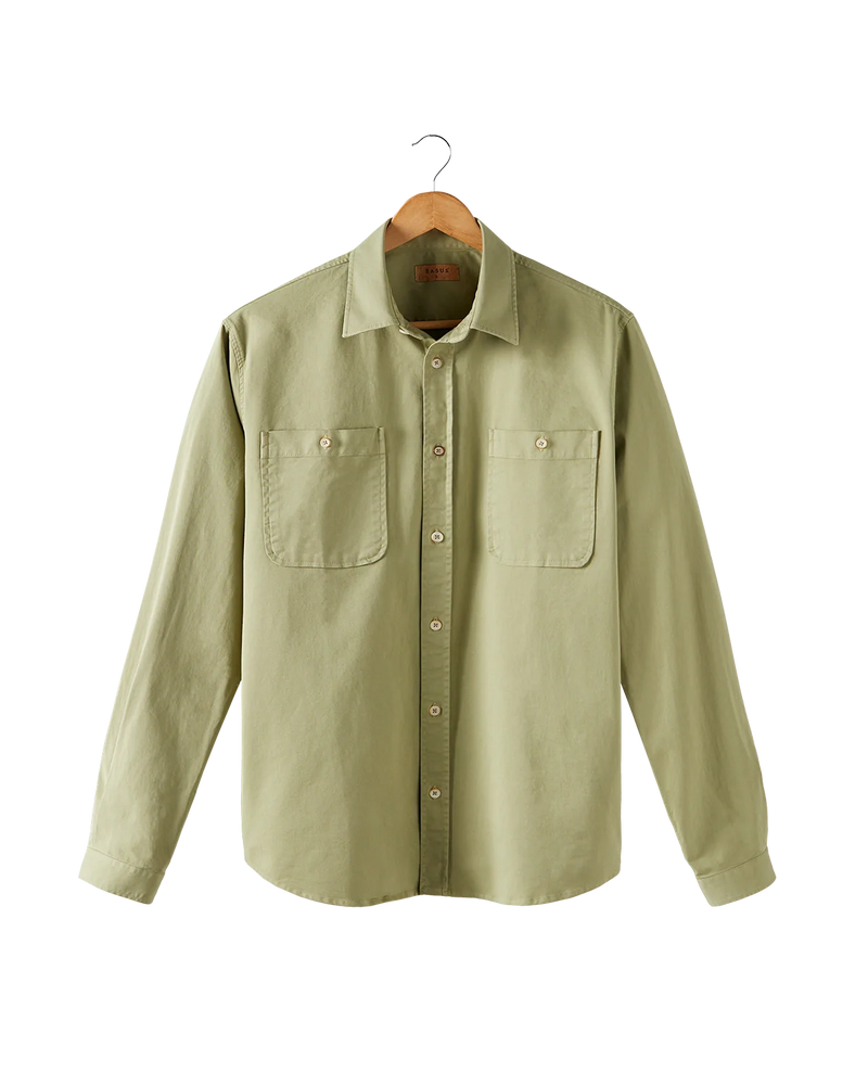 chemise twill vert tilleul - packshot