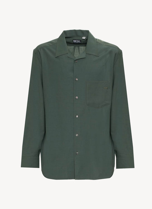 Diesel - Chemise Wooly - Vert Sauge - Homme