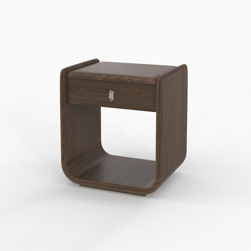 Table de chevet Eléa en placage noyer