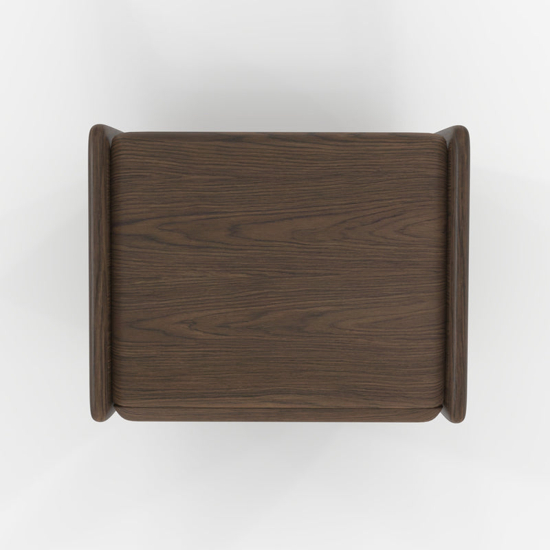 Table de chevet Eléa en placage noyer