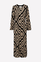Robe Chevron V-Neck Black