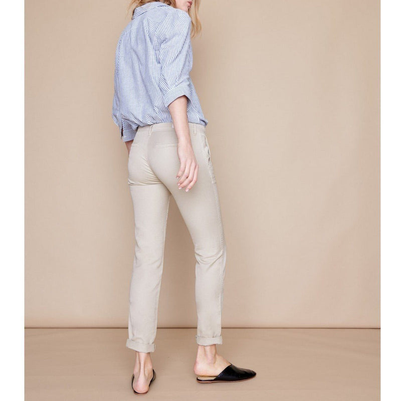 Pantalones chinos Pam Linen - Crema