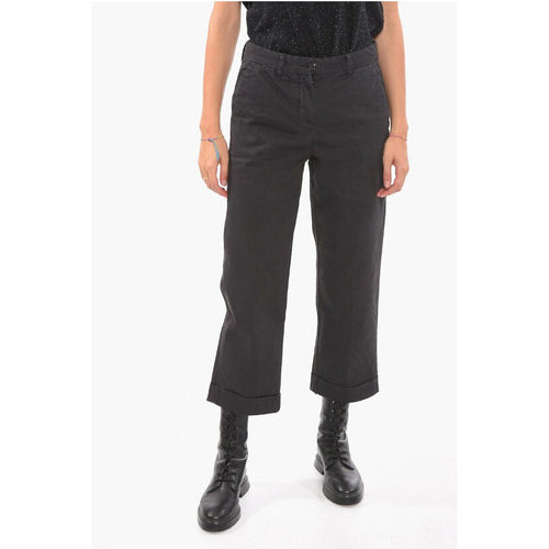 Pantalon Chino Trousers With Slim-Fit And Back Logo Patch