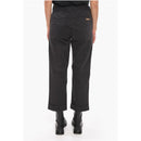 Pantalon Chino Trousers With Slim-Fit And Back Logo Patch