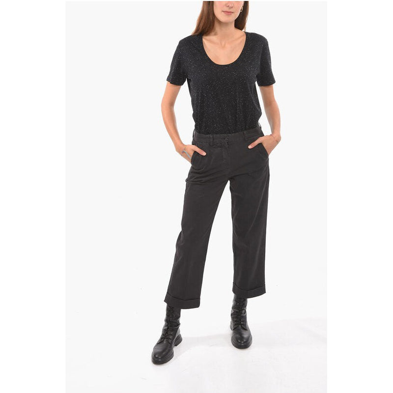 Pantalon Chino Trousers With Slim-Fit And Back Logo Patch