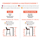 comment choisir hauteur assise tabourets de bar