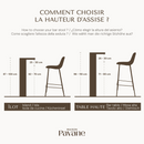 Lot de 2 chaises pour ilot central 66,5 cm Karl en tissu texturé jaune moutarde