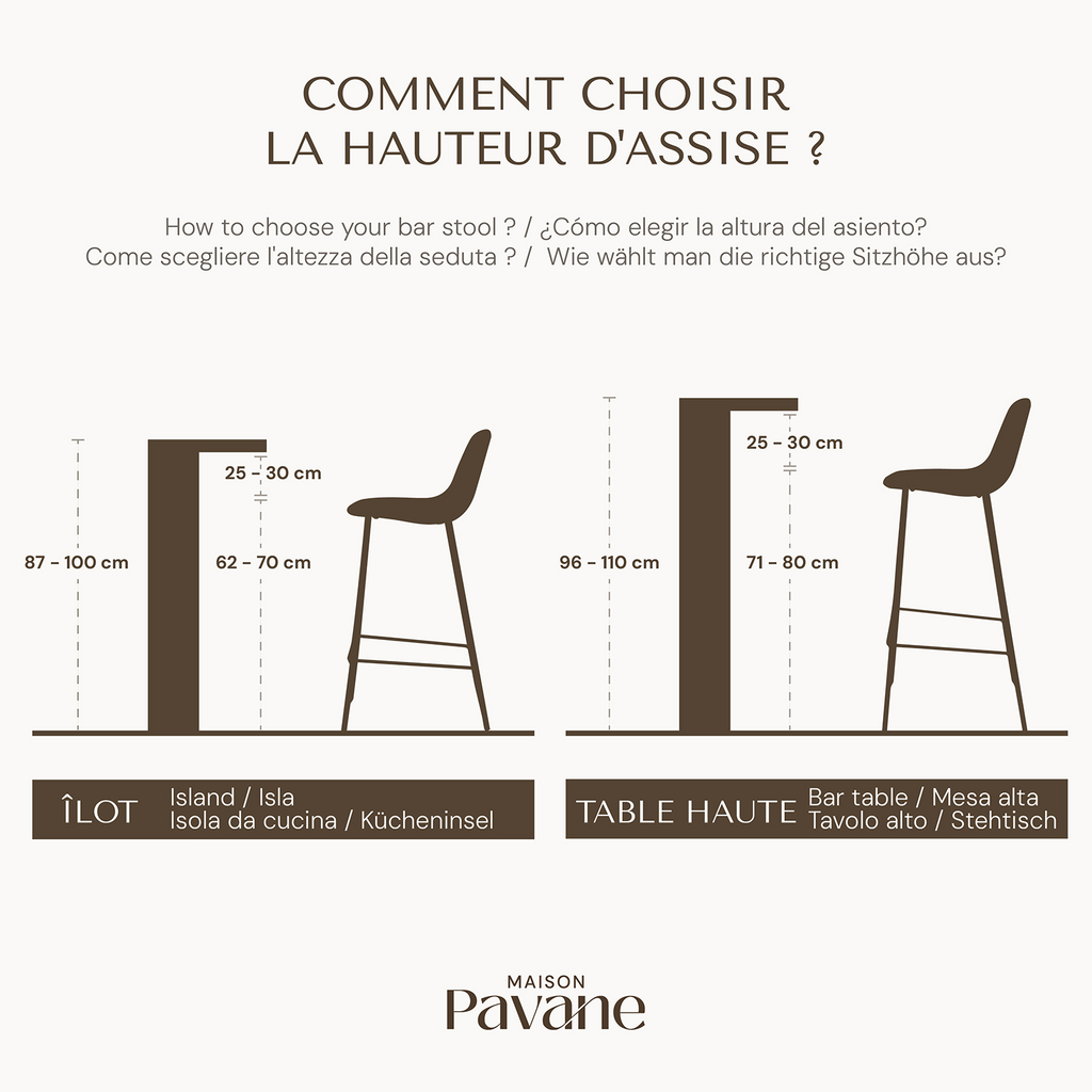 Bento - Lot De 2 Chaises Pour Ilot Central En Tissu Texturé Noir