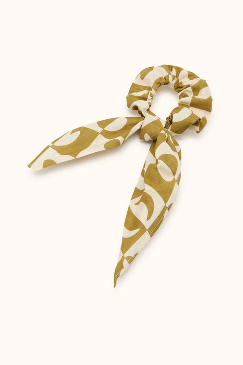 Chouchou Foulard Mano "Damier" - Tobacco