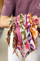 Chouchou Foulard Mano "Damier" - Fuchsia