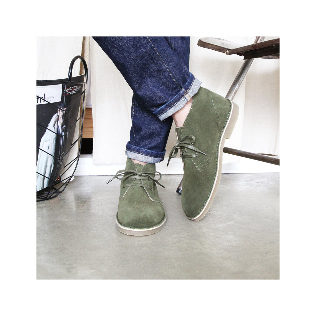Chukka Boots Cuir Daim Kaki - Homme