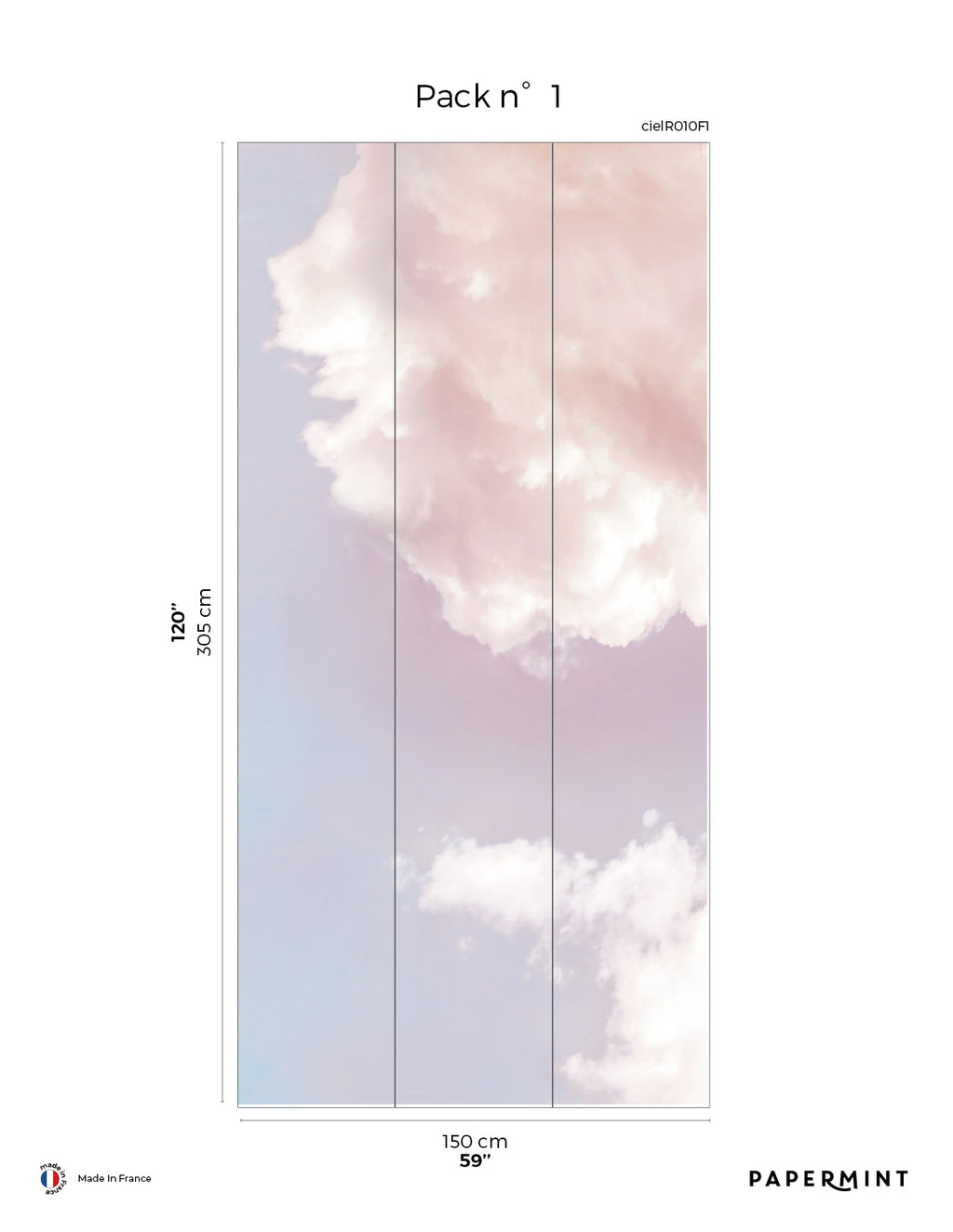 Fresque Ciel - Sunset Pink