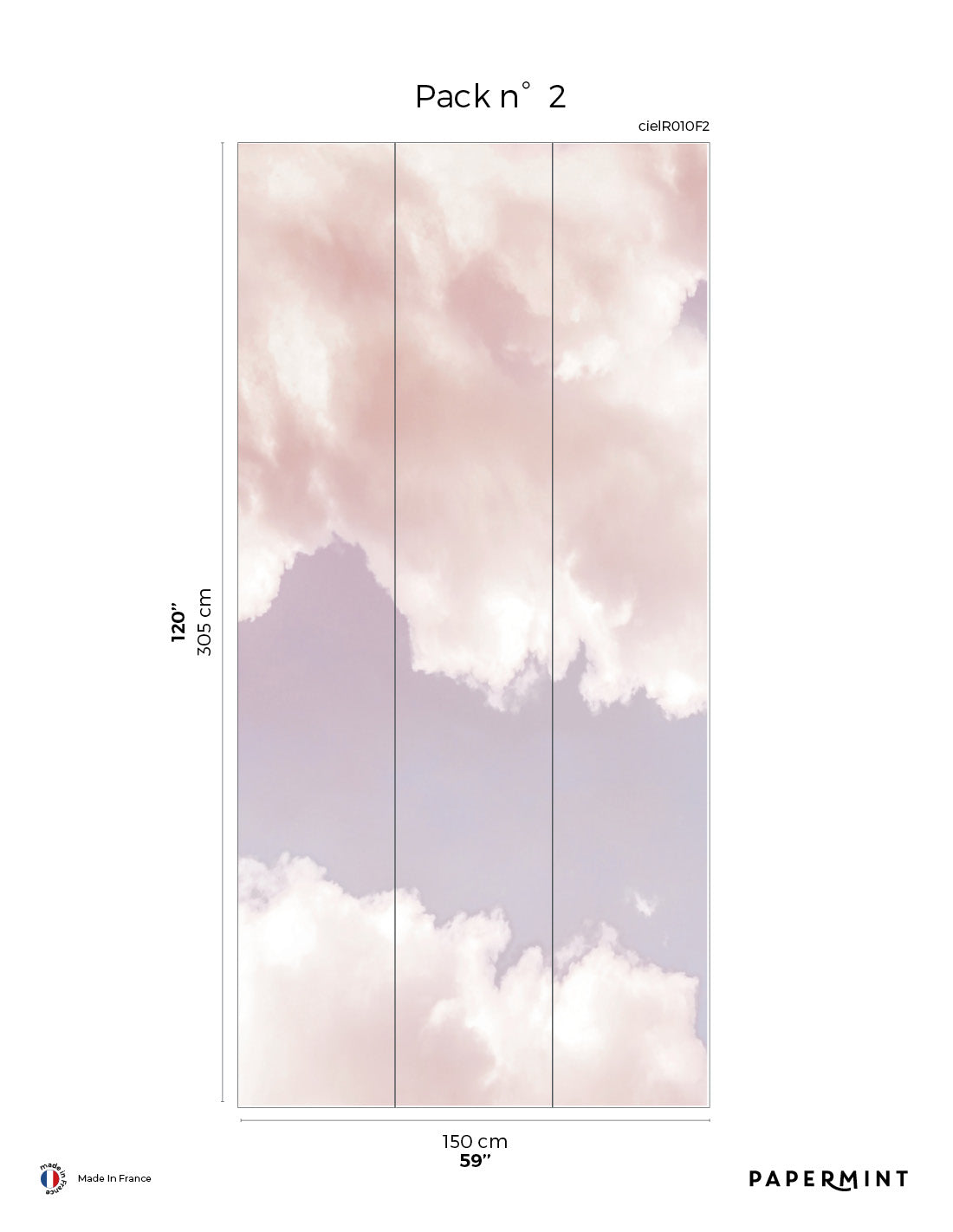 Fresque Ciel - Sunset Pink