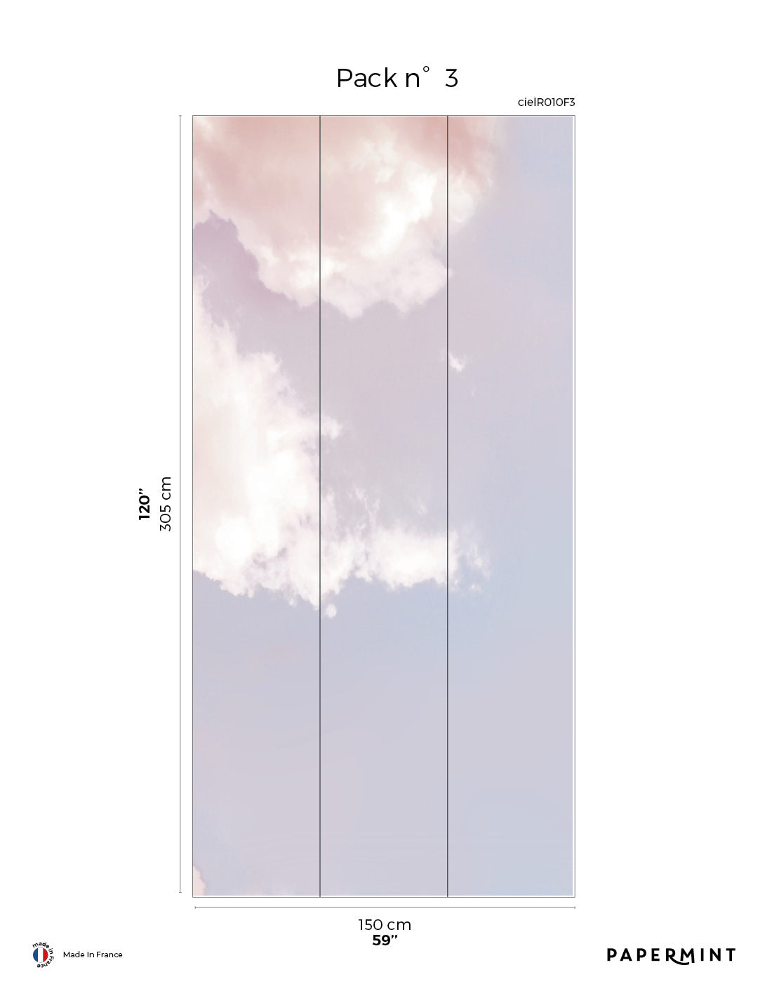 Fresque Ciel - Sunset Pink