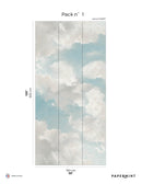 Fresque Ciel Romantique - Bleu Céruléen