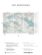 Romantic Sky Mural - Cerulean Blue
