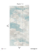 Fresque Ciel Romantique - Bleu Céruléen