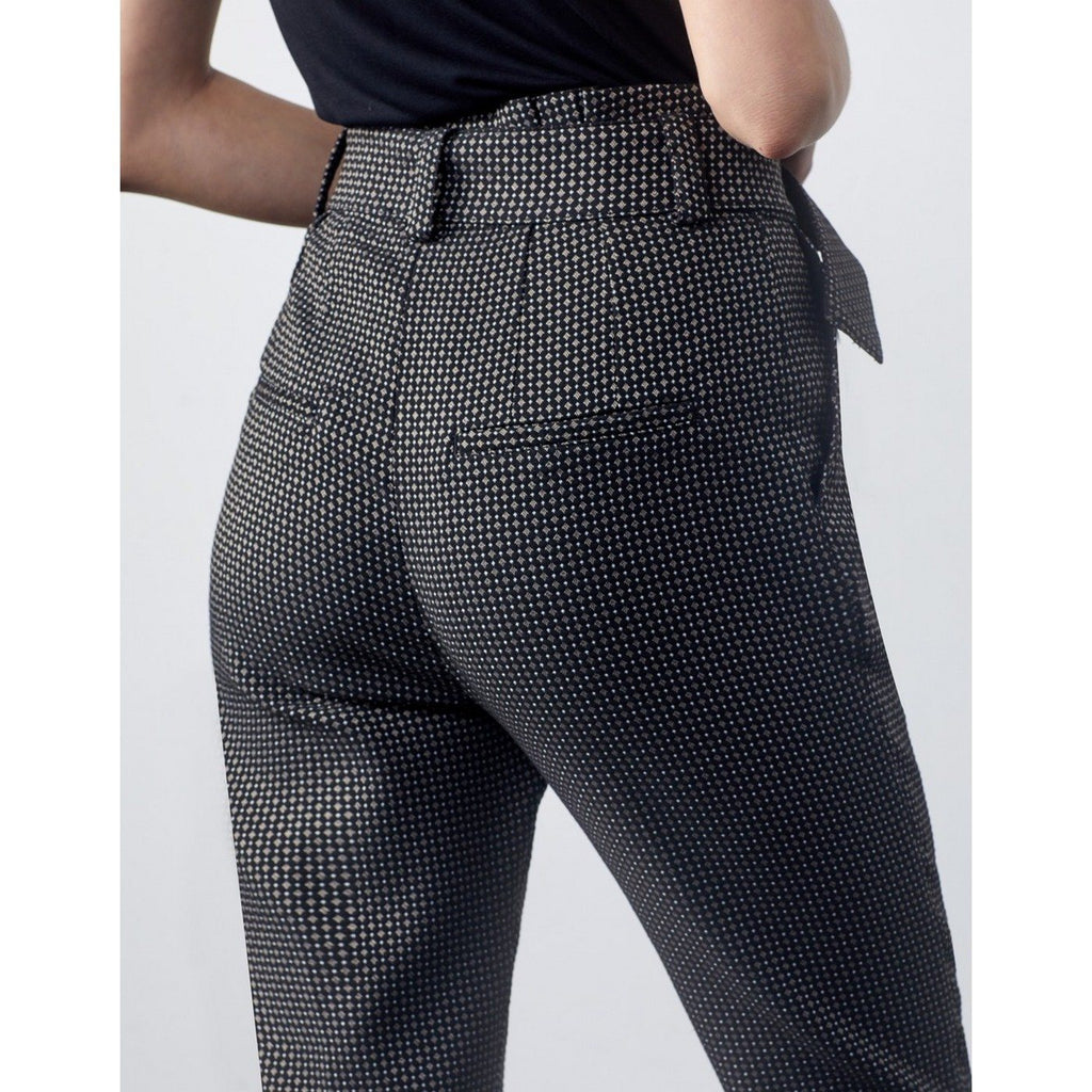 Cigarette Highwaist Cropped Ava Fancy - Black Diamond - Women
