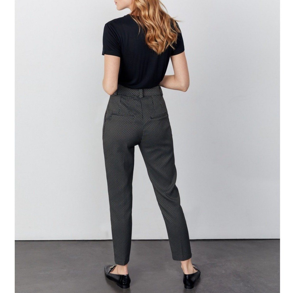 Cigarette Highwaist Cropped Ava Fancy - Black Diamond - Women